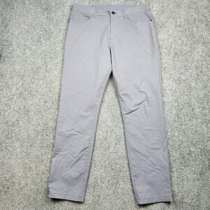 Public Rec Pants Mens 33x32 Gray Chino Slim Fit Stretch Casual Travel Tech